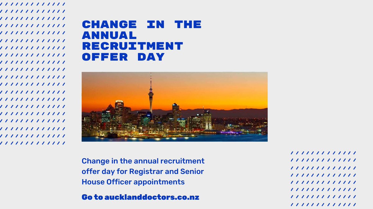 Due to Alert Level 4 in NZ, DHBs nationally have agreed to change the ARC offer day for Reg and SHO appointments to 30th August 2021. Previously this was 23rd August 2021. 
 
There is no impact on the House Officer offer date at this stage. This will remain on 6th September 2021