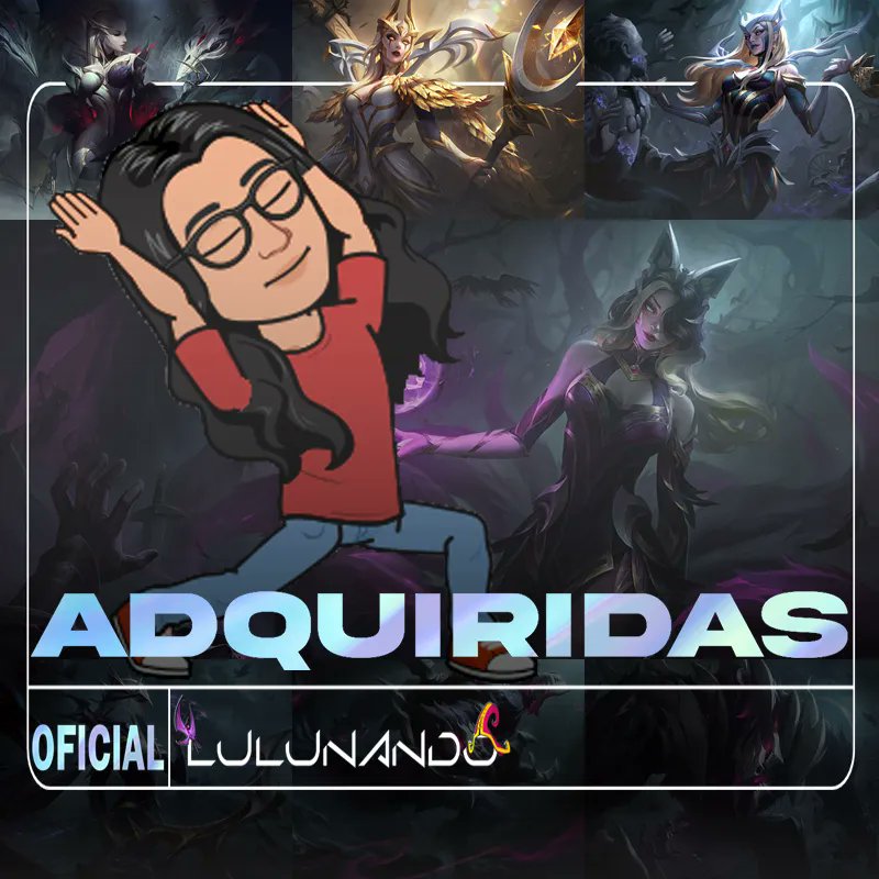 LulunandoOFC's tweet photo. Meus maravitcheuris adquiri as skins Congregação das Bruxas. 😍

Vídeo disponível no meu canal do YouTube: Lulunando. 🎥

#LeagueOfLegends #LeagueOfLegendBrasil #RiotGames #Lulunando #CanalLulunando #CongregaçãoDasBruxas https://t.co/D5orS8IAST