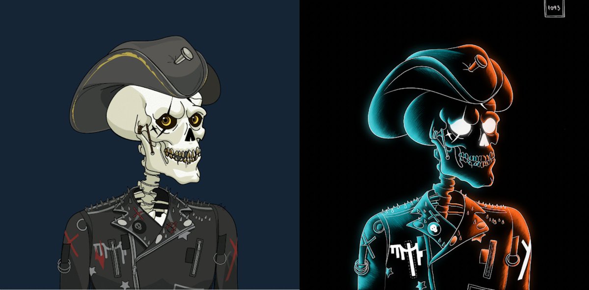 Matt_Devon_'s tweet photo. Stoked with this beauty from @netherdreamsnft 
Lemmy from Motorhead gets an epic rework 🔥🤟
@WickedCraniums #SkullsBackSkulls https://t.co/G6VL35BEe7
