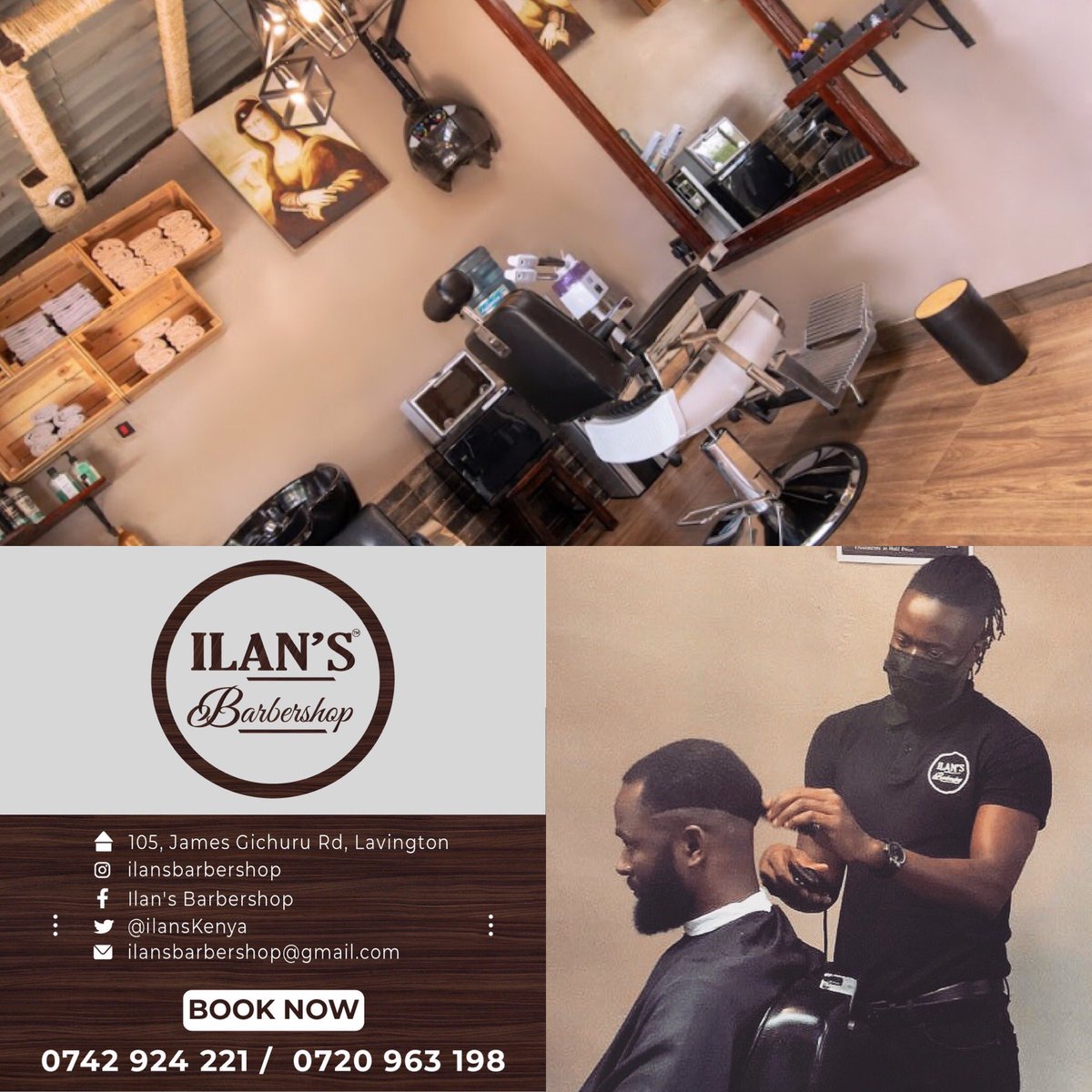 ilansKenya's tweet photo. @amerix My favorite barbershop: Ilan’s Barbershop 

The Barber: Samir @sammirthebarber 

Location: 105, James Gichuru Rd, Lavington

#BetterTogether https://t.co/SjFJQYEJ29