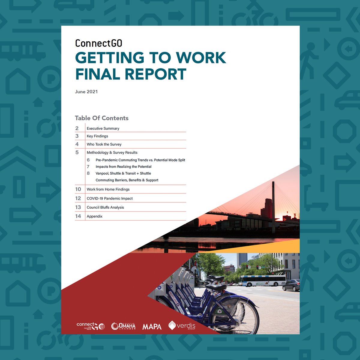 Recently, we collaborated with the <a href="/OmahaChamber/">Omaha Chamber</a>, <a href="/mapacog/">MAPA - Omaha Metro</a> and <a href="/verdisgroup/">Verdis Group</a> to compile the ConnectGO Getting to Work Report. 🚲 🚌 🚶

Discover how people got to work before/during the pandemic — and how they'd prefer to commute if they had more options 👉 omahachamber.org/connectgo/reso…