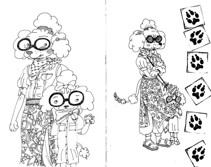 Poodle mom and baby 