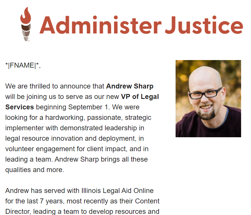 Thank you <a href="/AdminJustice/">administer_justice</a> for the warm welcome! Excited for this journey to start Sept. 1.

mailchi.mp/administerjust…