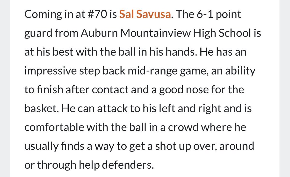 AMVHoops's tweet photo. S/O to @SalSavusa for getting into the @PrepHoopsWA rankings. Only the beginning for him... https://t.co/1LhSZZdRgH