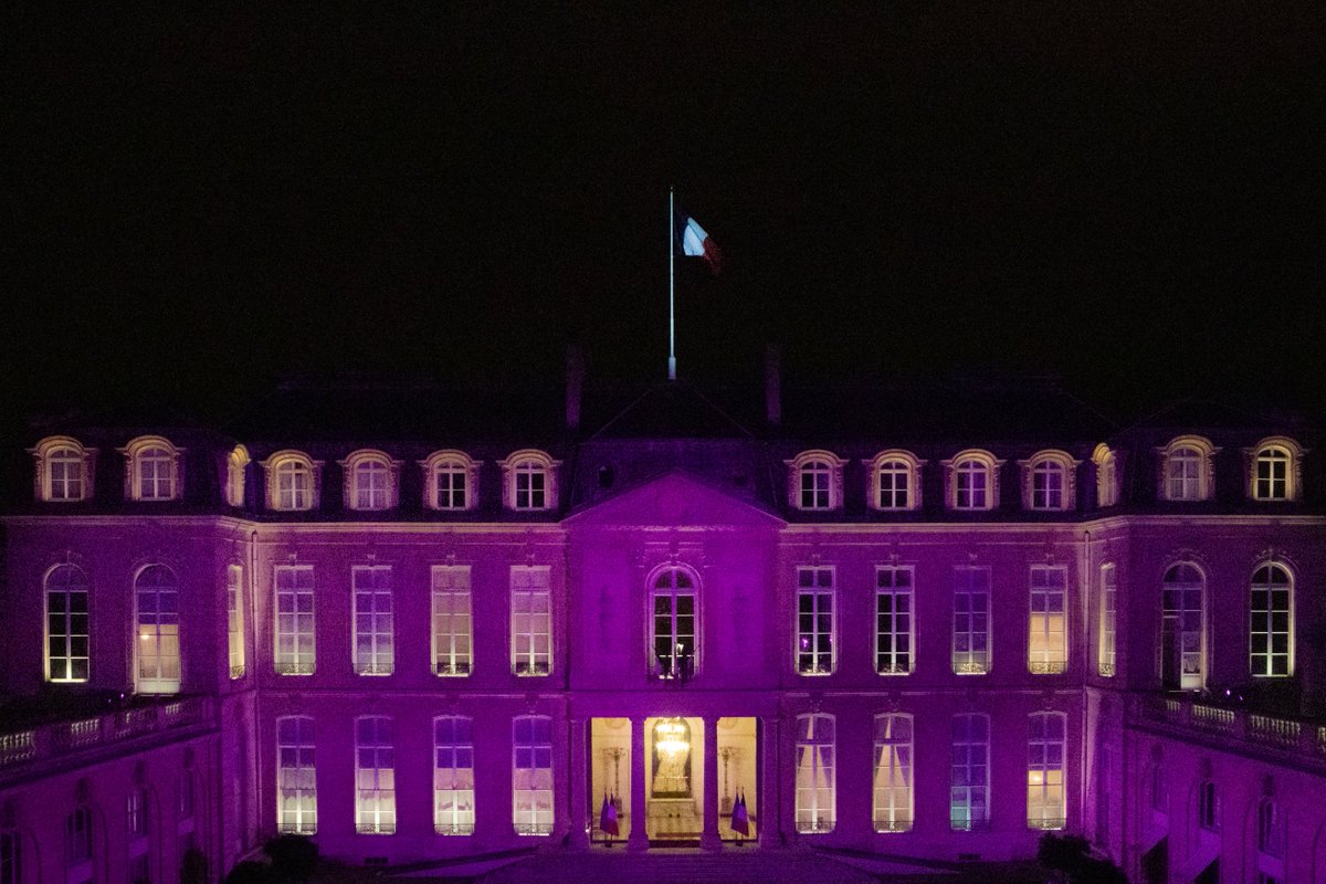 Elysee's tweet image. 1 citoyen sur 7 est en situation de handicap.
C’est 15% de la population mondiale.

Aujourd'hui, pour #WeThe15, le monde s'illumine en violet, couleur mondiale du handicap.

Pour unir nos forces et bâtir ensemble une société où tout doit être possible, quel que soit son handicap.