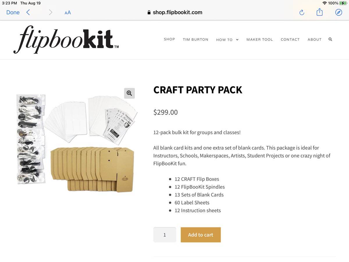 Hey great news! 
<a href="/Flipbookit/">Flipbookit</a> is giving out an educator’s discount of 15% off. 
Good for the next 6 mos
Code: TNFXD2

I am hoping to do this with my animation club. 
#makerspace #steam #artsed #animation 

shop.flipbookit.com