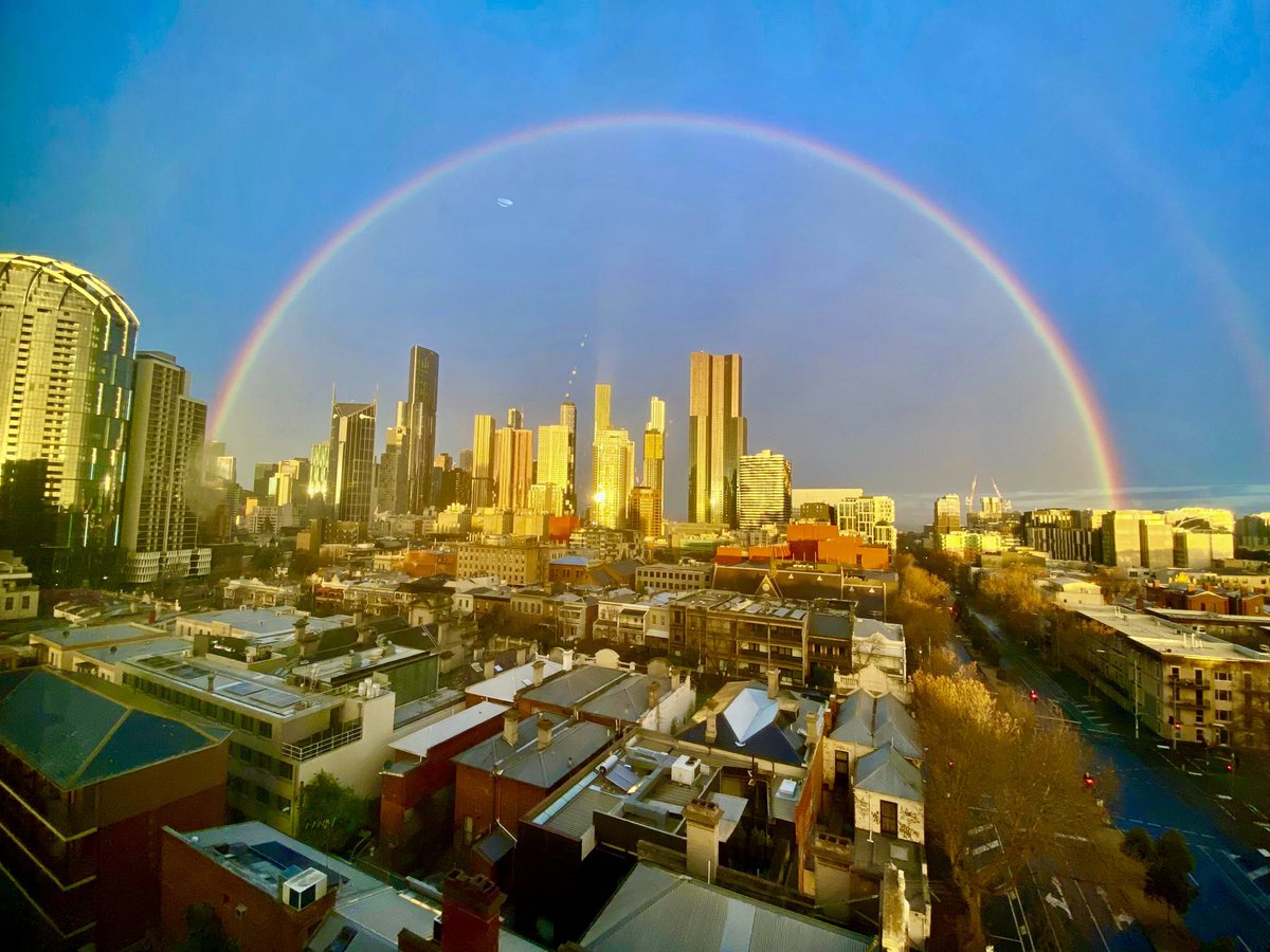 Melbourne putting on a special show for our 201st day in lockdown.