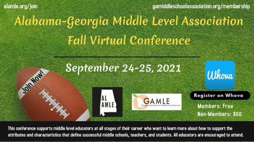 alabama_amle's tweet photo. Friendly reminder: we are having a conference next month!!!

If you (or your school) are a member with us or @GAMLEtoday, you can register FREE. Hit us up for the discount code. Or join #ALAMLE today.

Conference registration is open. Whatcha waitin for?!

https://t.co/VsT08TZZPn https://t.co/QWn5E9Mdve
