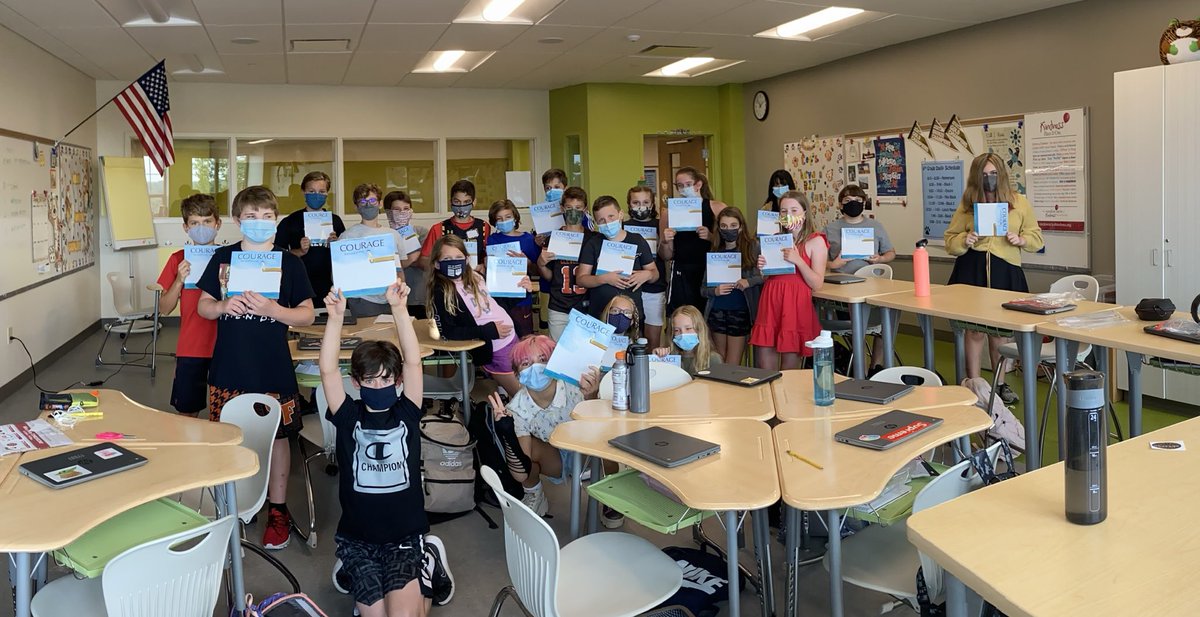 owenCFIS's tweet photo. We love our COURAGE books! Thanks, PTO!!#cfevscourage https://t.co/u2pshv60uO