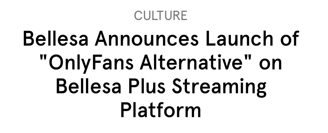 “Building a platform on the backs of sex workers and then leaving said sex workers high and dry- it’s a tale as old as time,” states Michelle Shnaidman, CEO and Founder of Bellesa. #BellesaPlus #OnlyFans