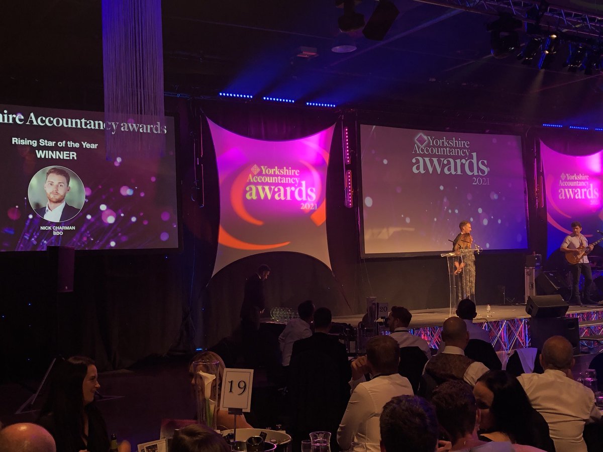 #superstar Rising Star of the Year - hugely well deserved Nick Charman #YAAwards  ⁦<a href="/bdoaccountant/">BDO UK</a>⁩