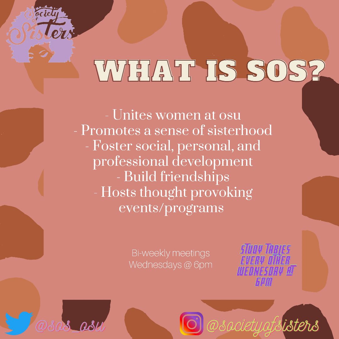 SOS_OSU's tweet image. Here’s a little bit about our org and what we have to offer 💚💜