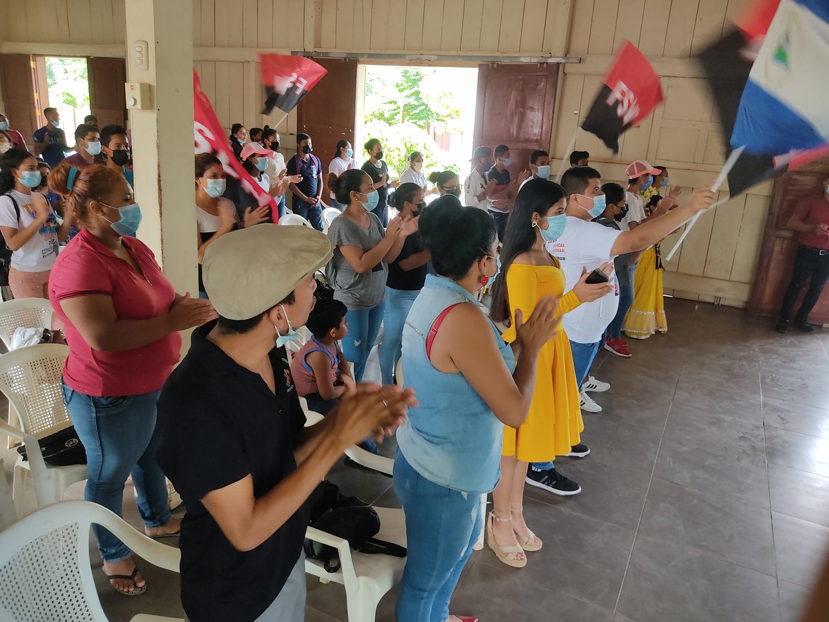 Congreso Municipal de Juventud Sandinista 19 de Julio #LaPazCentro Conmemorando el 42 Aniversario de la fundación de nuestra Gloriosa JS19J y 41 Aniversario de la Gran Cruzada Nacional de Alfabetización.❤️🖤✊🏼 #NicaraguaUnPuebloQueVence #Daniel2021
