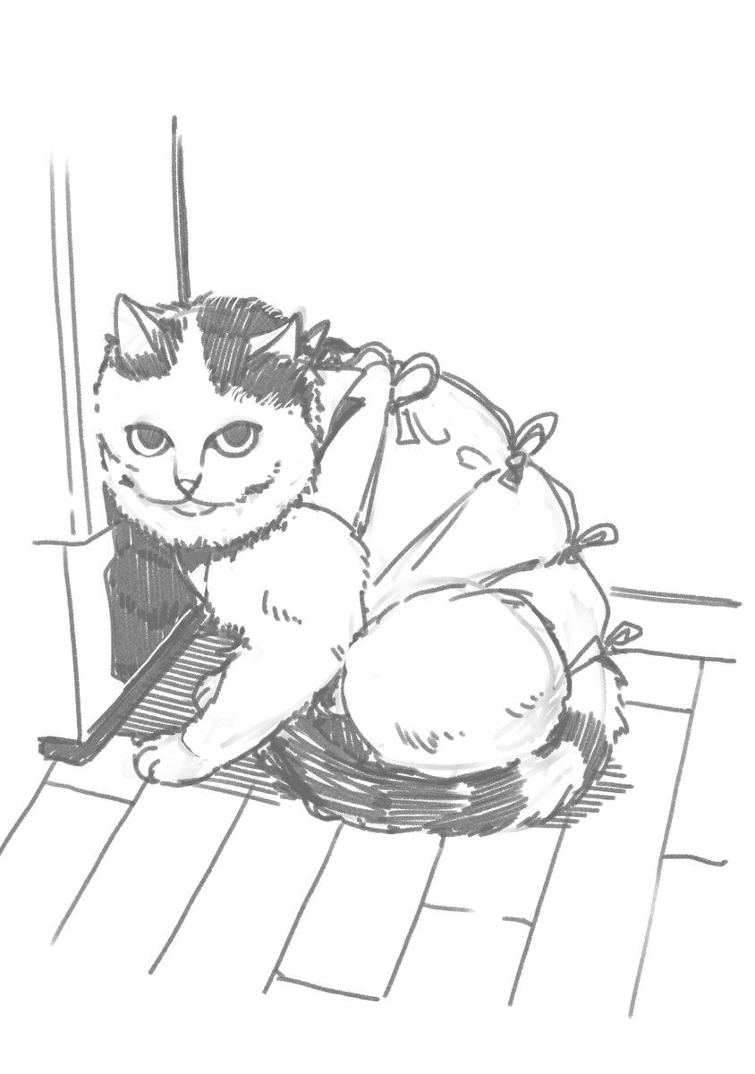 猫描く 