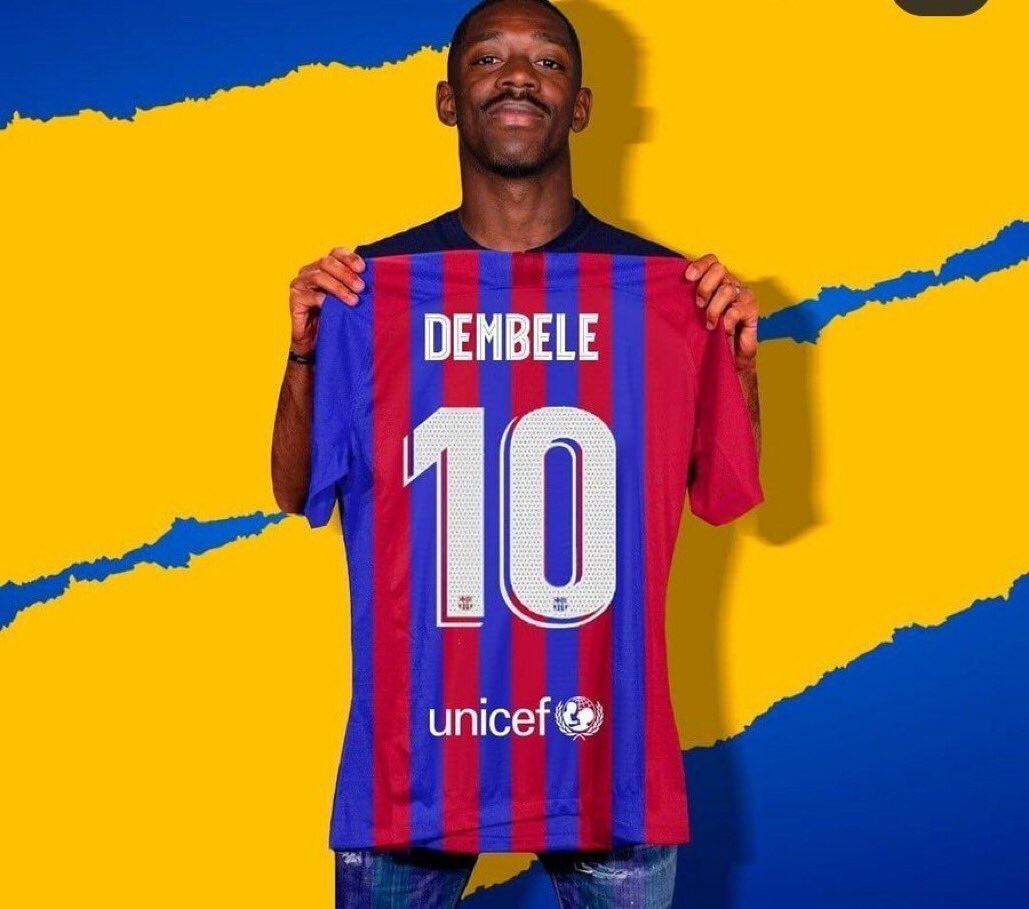GoldMyneTV on Twitter: "🚨 OFFICIAL: Ousmane Dembele will the No. 10 jersey at Barcelona. #FCB https://t.co/gUNWm6iYzJ" / Twitter