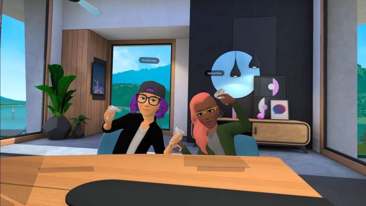 AndyFidel_'s tweet photo. Woow!! Just tried the new #HorizonWorkrooms! ♡ Thank you to Ruth Diaz, John Williams & Sammy Nu from the Horizon Creator Community for hosting this impromptu meet-up! read more: https://t.co/rFSJdqZHea via #VRScout #socialVR #coworking #VRboardroom https://t.co/oghhTIvKJe