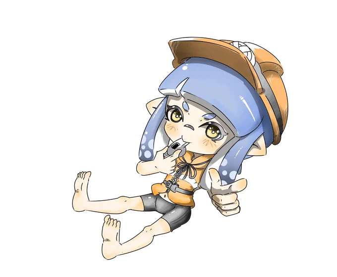 リクエストありがとうございますアンカーベストを着たイカちゃん描きました 