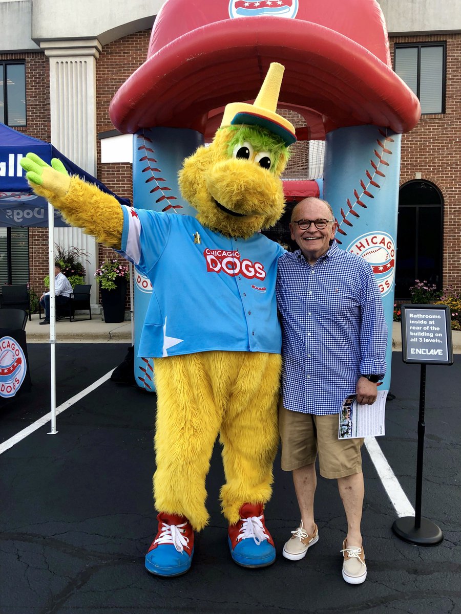 JohnRDallasJr's tweet photo. Yep, fun is part of @EnclaveAcademy’s curricula at @enclave_center — especially when I’m in the grip of Squeeze, @TheChicagoDogs’ mascot. Add home-run insights of the team’s CEO, Shawn Hunter, @EGVBusinessPark Fire Chief @EGFD200, and @EGVPD’s Chief Walsh, and #CampEnclave wins! https://t.co/xLQnK57R1c
