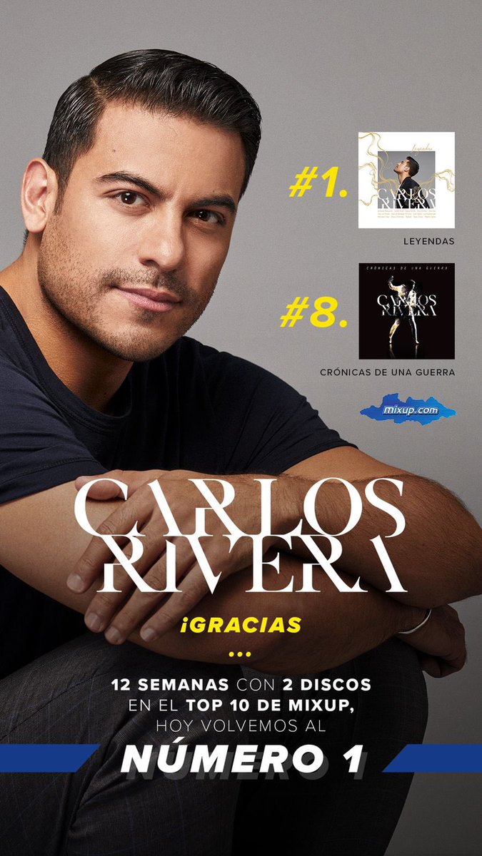 _CarlosRivera's tweet photo. Gracias!!! 12 semanas #1 con #Leyendas https://t.co/CvgmzWnkFs