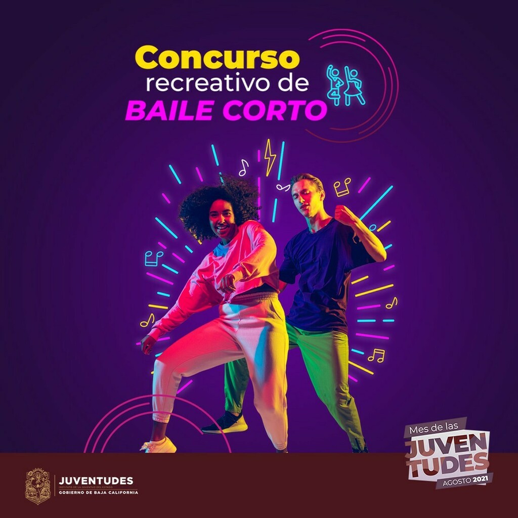 TODAVÍA TIENES EL DÍA DE HOY,
Envía tu video de TikTok y participa:

Participa utilizando este formulario:
bit.ly/JuventudesBaile

Características:
-El video debe tener una duración mínima de 30 segundos y máxima de 90 segundos.
-Puede ser individual o… instagr.am/p/CSxduCFt5EQ/