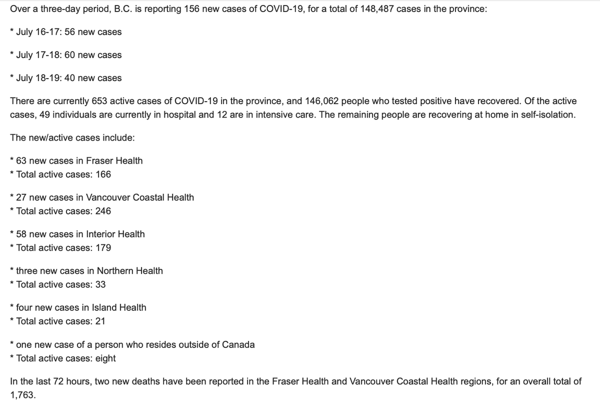 bobmackin's tweet photo. More on Bonnie and Johnny's Fourth Wave:
Compare with one month ago, when B.C. reported 653 active cases, 49 hospitalized and 12 ICU.
Active cases ⬆️816% in just one month.
#bcpoli #covid19 #OperationSlowpoke #WhereIsJohn #vaxforbc https://t.co/xl5SugxQO0