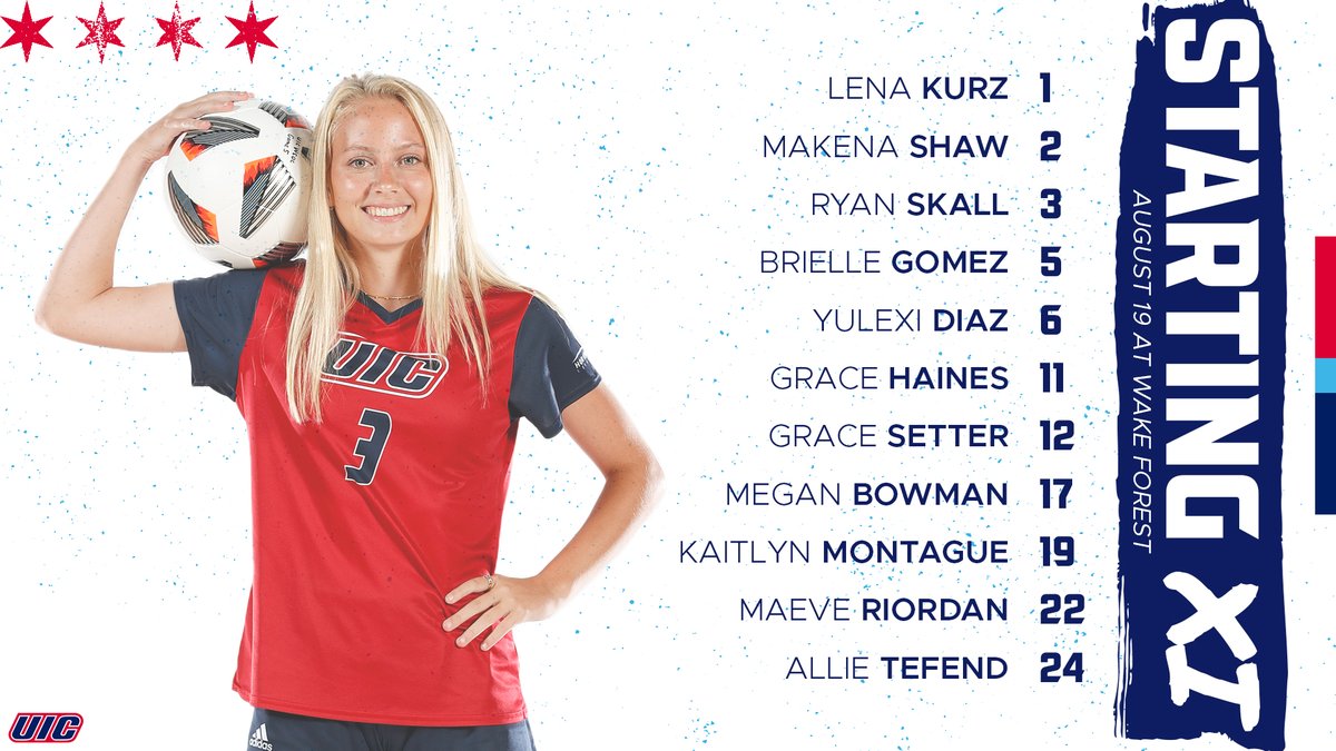 UIC_WSOC's tweet photo. We are underway in Winston-Salem!

Here's our first Starting XI of the season: https://t.co/msYvpKJuv1