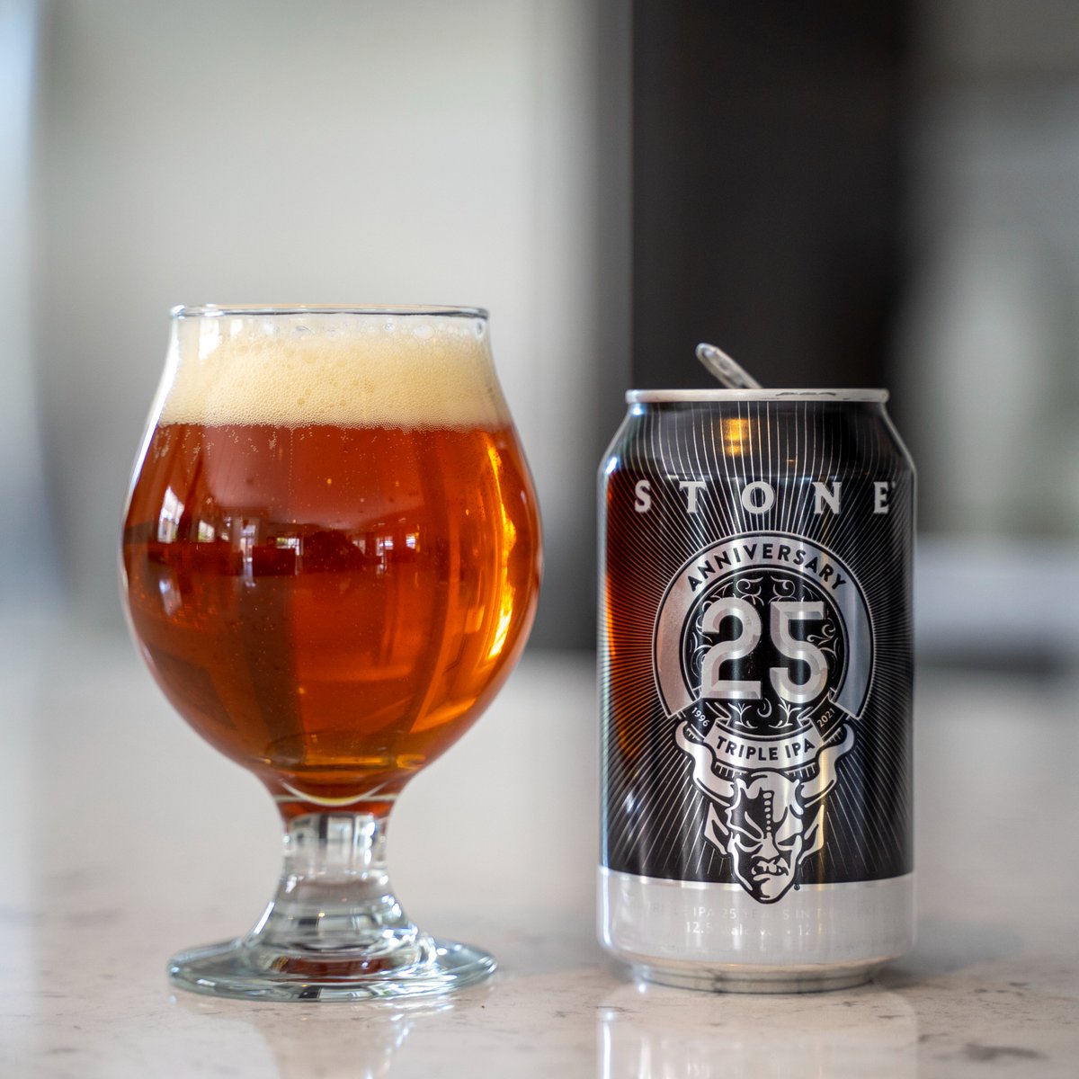 It's not every year we get to celebrate a quarter-century of brewing the beers we love. So in honor of our silver anniversary, we are thrilled to present Stone 25th Anniversary Triple IPA. A 12.5% behemoth that represents everything we love about beer.