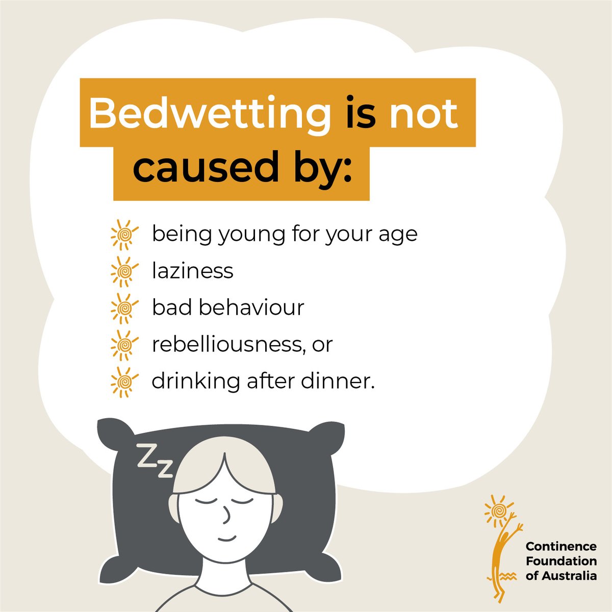 AusContinence's tweet photo. Bedwetting happens when the bladder empties involuntarily during sleep. It can often be a source of worry for parents and children who are affected but help is available. 

https://t.co/pywxh5n7SM https://t.co/8xxggJ8n4d