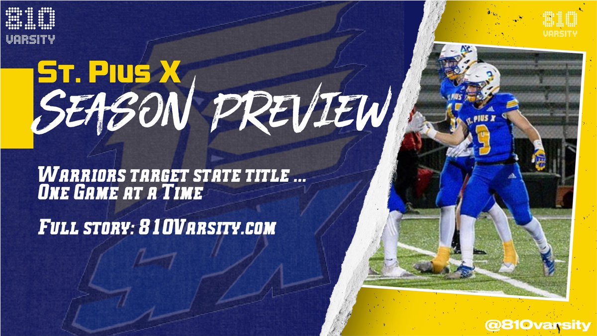 Season Preview: St. Pius X

Read: bit.ly/3y30byL