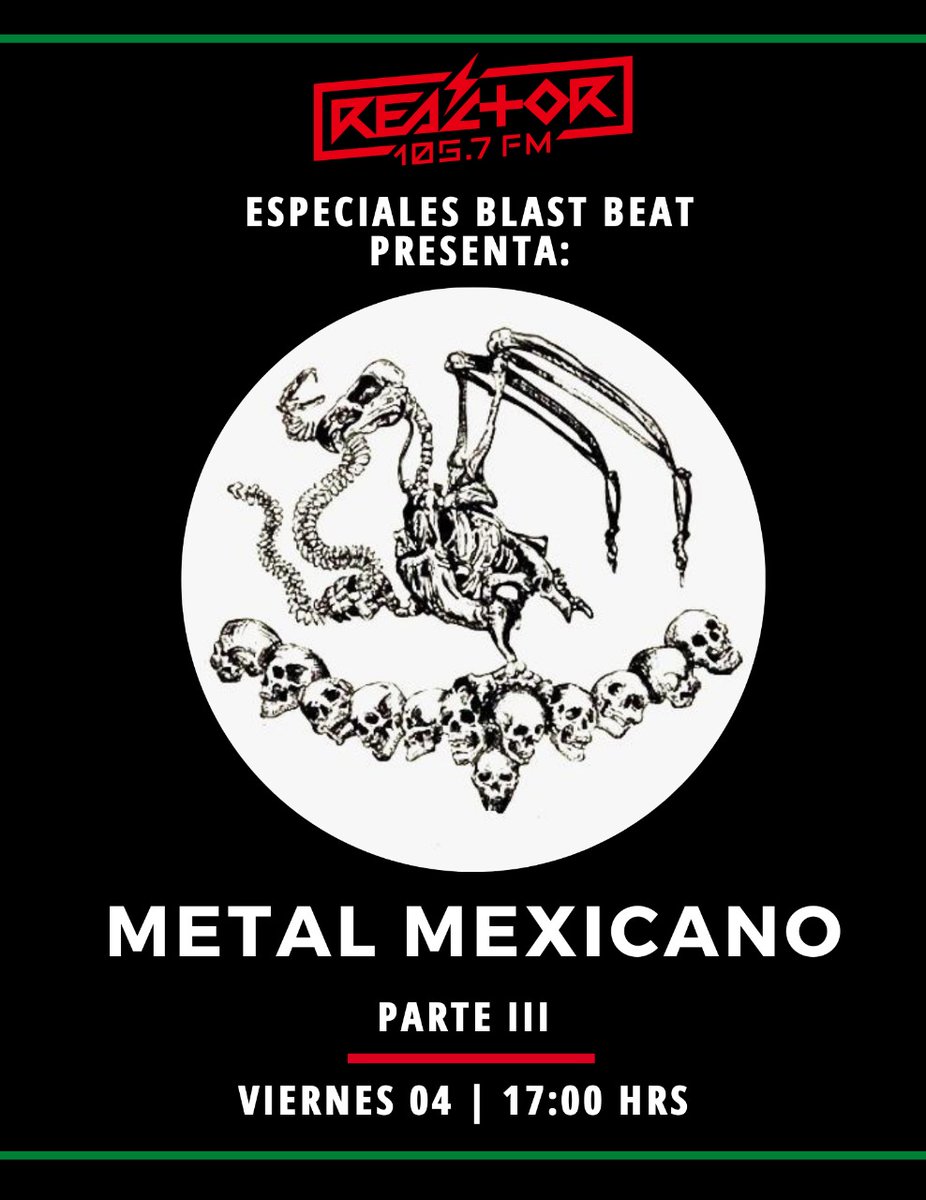 BBeat105's tweet photo. #BuriedDreams #Necroccultus #BalamAkab @CEMICANband @HCTK @strikemaster666

#HeavyMetal
#PowerMetal
#SpeedMetal
#DoomMetal
#Stoner
#ThrashMetal
#DeathMetal
#Grindcore
#BrutalDeathMetal
#Goregrind
#BlackMetal
#PrehispanicBlackMetal
#PrehispanicDeathMetal
 
#StayBlast
#BlastBeat105 https://t.co/eNcJaDdNT6