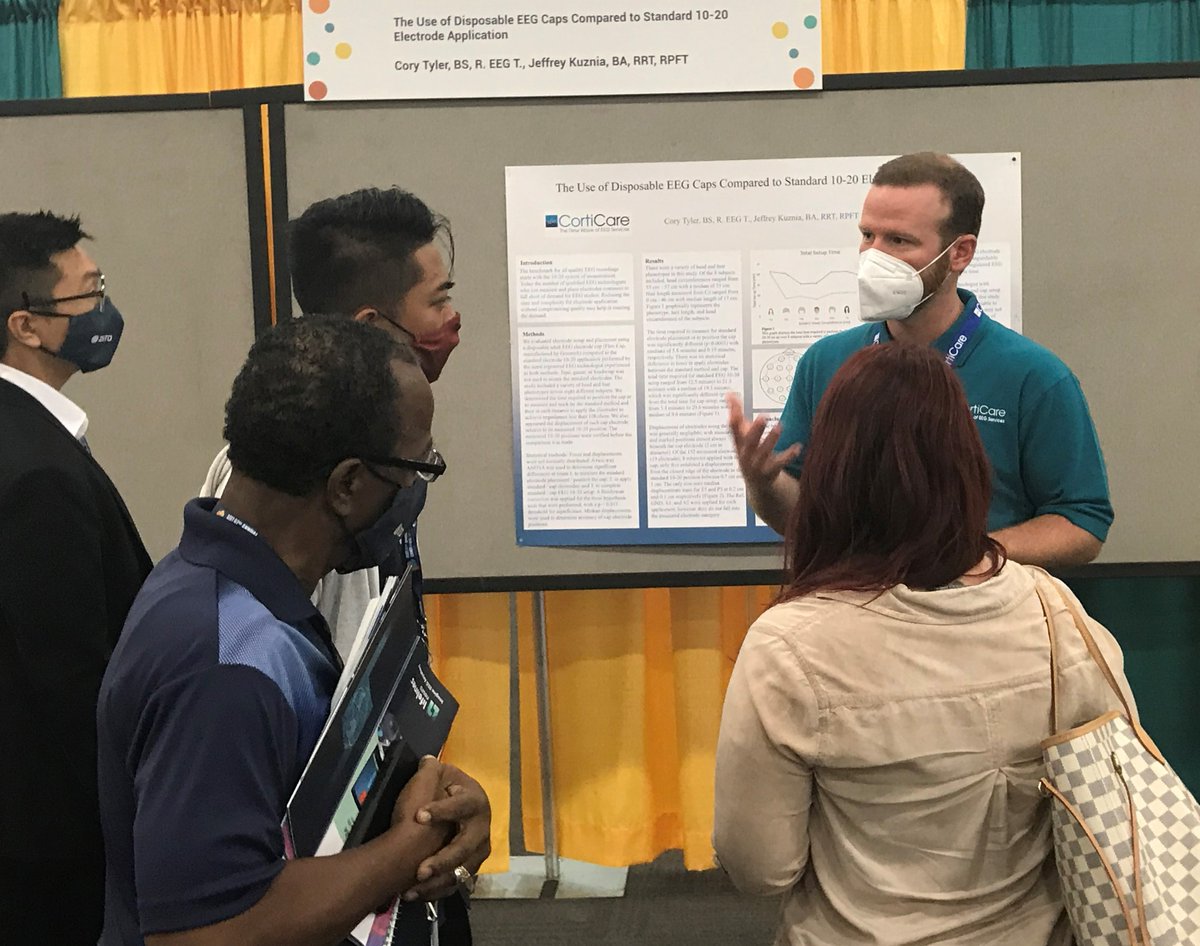 corticare's tweet photo. It's day #1 at ASET here in San Diego and Team Corticare is in full swing! Here's CortiCare team member, Cory Tyler in action at his poster. #asetconference #ndsociety https://t.co/H7gK97pzhD