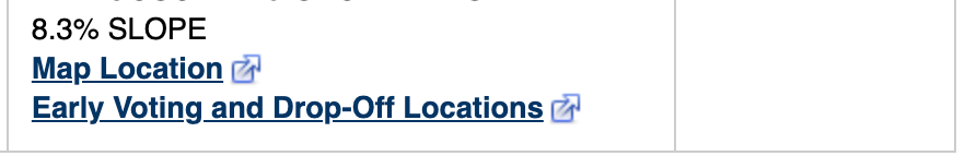 benclister's tweet photo. Looking up my polling place in San Francisco, I see they include the slope of the hill where the building is located. I think I'll just stick to mailing it it in 😅 https://t.co/bIbWgZ1XCg