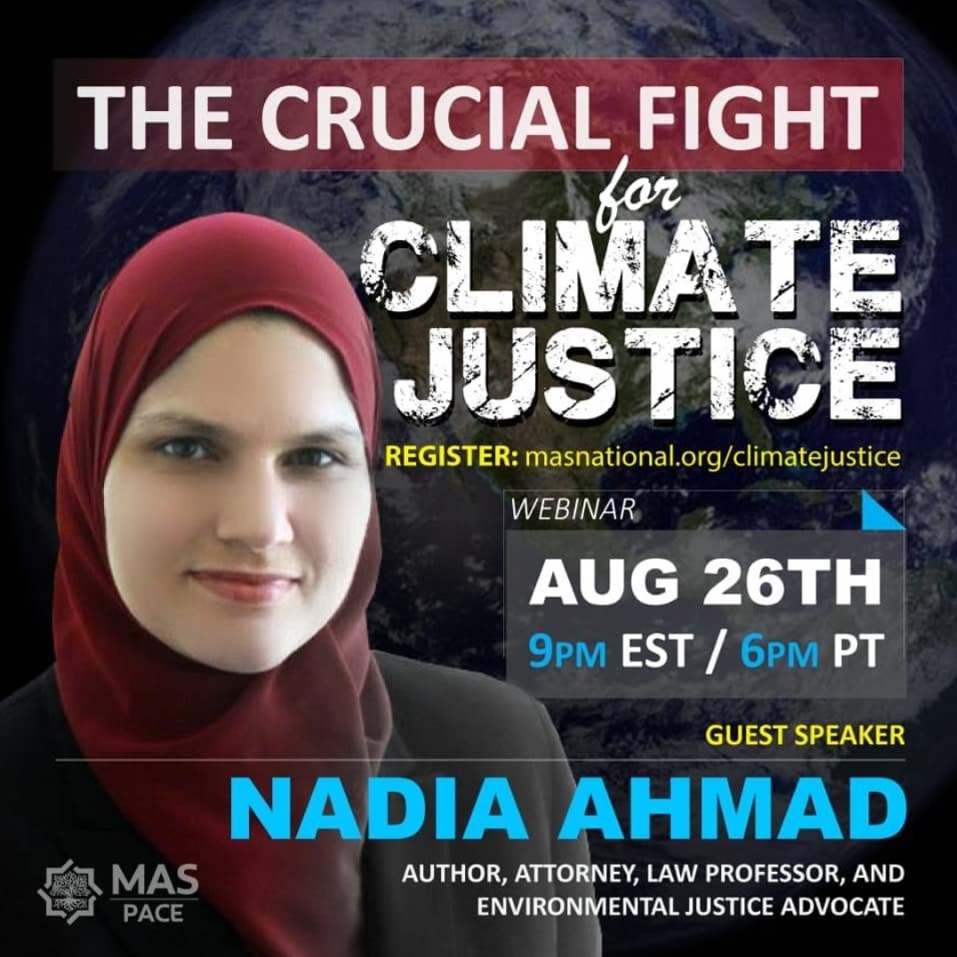 We are all custodians of the planet 🌎 Join attorney and law professor Nadia Ahmad to find out what role we can play in the fight for climate justice ⚖️ Register at: masnational.org/climatejustice 

#climatejustice #environment #saveourplanet