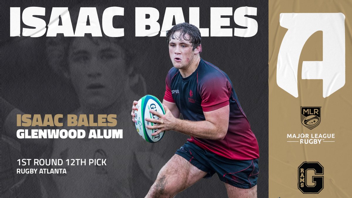 Congrats to 2018 Glenwood graduate Isaac Bales on his selection in the Major League Rugby Draft! Isaac was selected 12th by Atlanta!