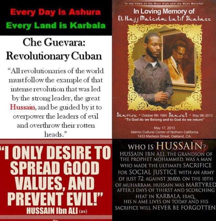 RasCeylon's tweet photo. I 1st learned of the Martyrdom of The Prophet Muhammad (s) Grandson from the Assassinated Grandson of Malcolm X 🤲🏾 #SunniShiaUnity #Muharram1443 #EverylandisKarbala #EverydayisAshura https://t.co/E0MPn7oFYC