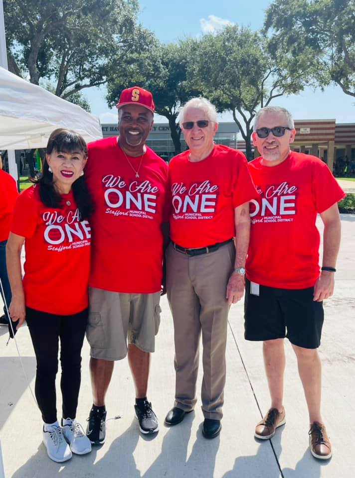 StaffordMSD's tweet image. SMSD wants to wish the happiest birthday to our #SMSDBoard Trustee and #SMSDAlumni Manuel Hinojosa! He continues to make the city, the district and the community a better place. We are grateful for you and hope this is the best year #StaffordWeR1