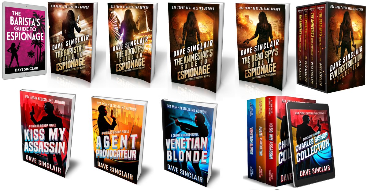 TheDaveSinclair's tweet photo. Five years ago everything changed. On this day five years ago I became a published author. Oh how things have changed since then.
3 Eva Destruction novels and 1 novella.
3 Charles Bishop novels.
2 box sets.
1 USA Today Best Seller.
3 times #1 on all of Amazon.
That's quite a trip https://t.co/2OSwx9dASO