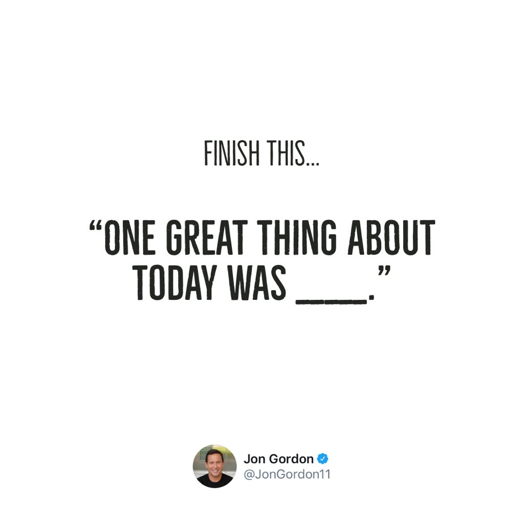JonGordon11's tweet image. Before you go to bed celebrate your success of the day. Identify one great thing about your day; one great conversation, accomplishment, thing that made you smile, or win that made you proud. Focus on your success and you'll look forward to creating more success tomorrow!
