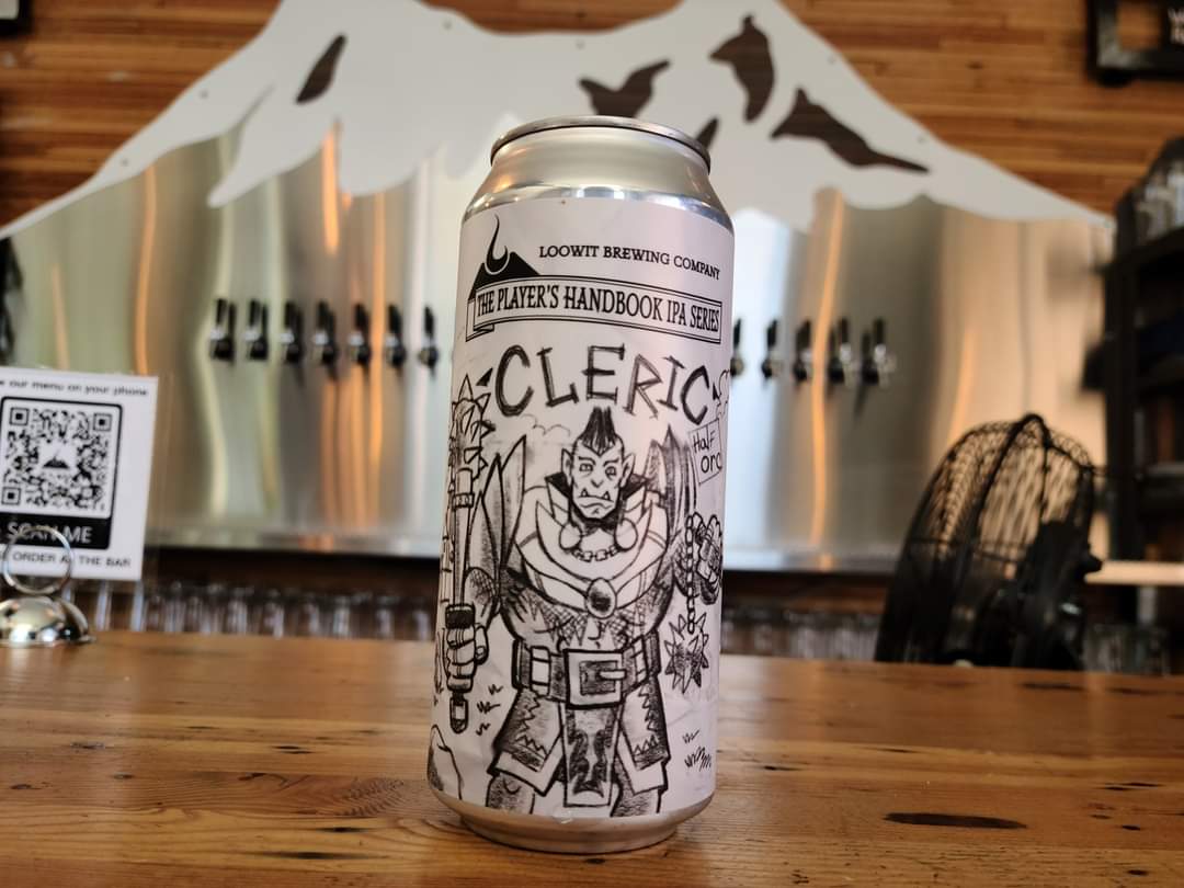 .<a href="/LoowitBrewing/">Loowit Brewing Co.</a>'s latest in their Player's Handbook IPA Series has been recruited! Go get your 4-pack of The Cleric. This one is a Cold IPA brewed with Talus, Sabro, Cascade and Citra hops.
