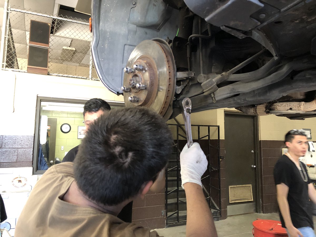 The afternoon #AutomotiveTechnology students <a href="/OurCareerCenter/">YISD Career and Technical Center @ Riverside HS</a> got a hands-on lesson about CV axles: What to look for. Where they fail. Why they fail. And how to replace them. Huge shout-out to <a href="/autozone/">AutoZone</a> who get us our replacement parts lightning fast. <a href="/YsletaISD/">Ysleta ISD</a> <a href="/CTE_Counselor/">David Castro</a>