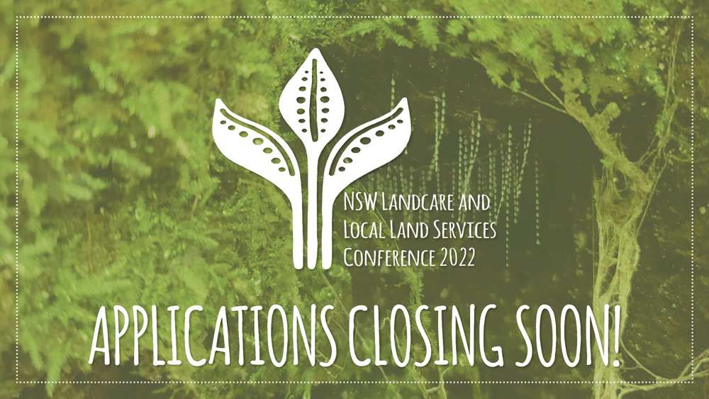 📆 Applications close tomorrow! Want to be selected as a presenter at the 2022 NSW Landcare and Local Land Services Conference? 

If you’re interested, then get in quick! Visit bit.ly/3sZQ7UD to lodge your application. Submissions close on Tuesday, 31 August at 5pm.