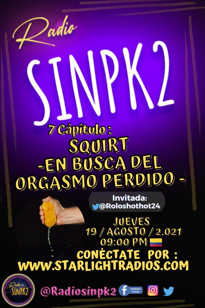 RadioSinPK2's tweet photo. Ya casi iniciamos nuestro programa # 7 de @RadioSinPK2 y con nuestra invitada @Roloshothot24 vamos a regalar 1 dia de suscripción totalmente gratis a su #Onlyfans 
Bases del concurso: (sigan el hilo) https://t.co/20Lc0AwGuH