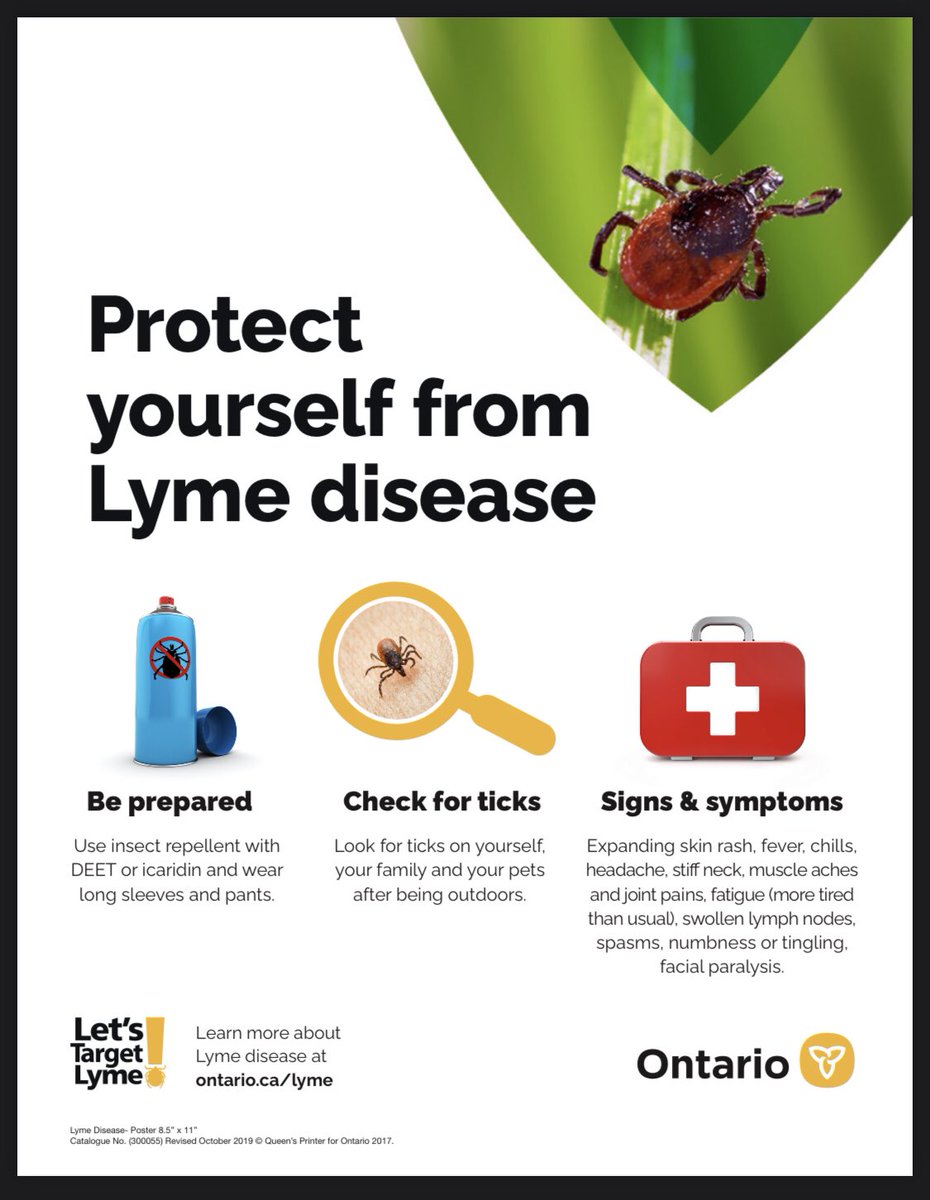 Each year #LymeDisease risk areas are increasing in #Ontario. Be #ticksmart!
