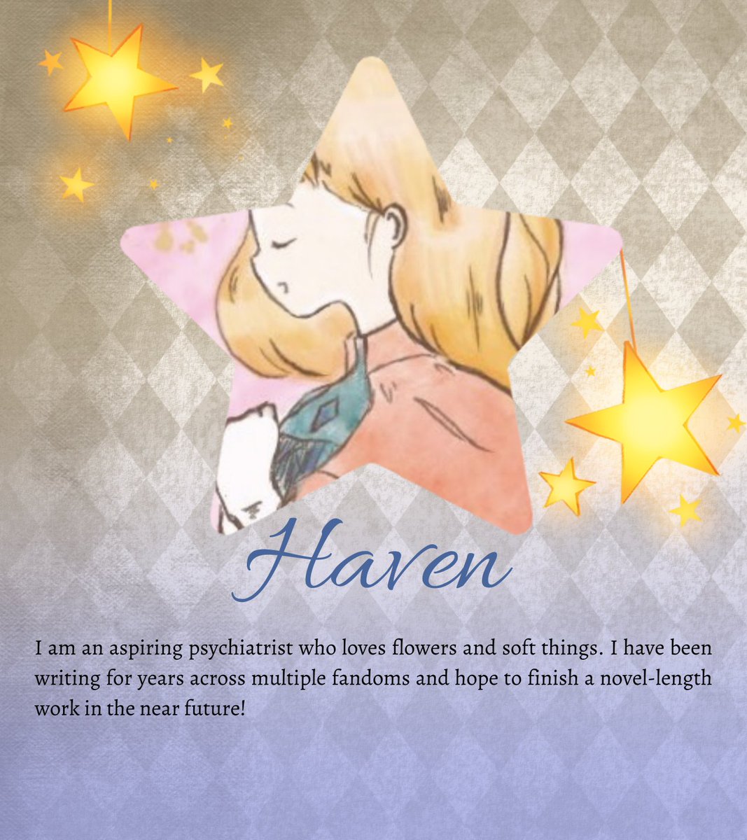 neverlandzine's tweet photo. 💐 MUSE: HAVEN 🍃

She writes like gravity: the irresistible pull of a star, a magnificent force. Every phrase is polished, and every sentence shines, glittering gold in a river of tales. 🌟

🎭: @suddenwhispers
📜: https://t.co/CqeEUwIZiP https://t.co/X50h0zMXer