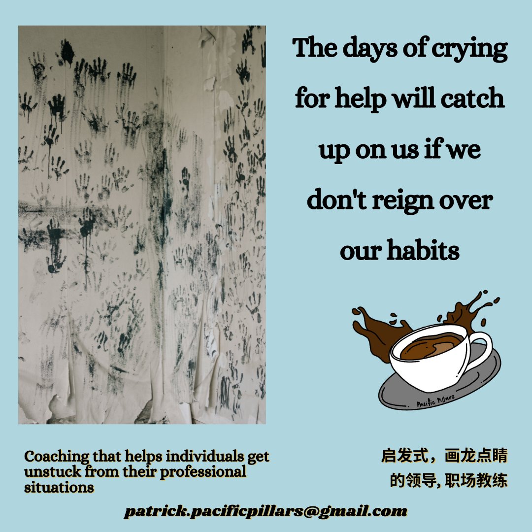 PacificPillars's tweet photo. #Wisdom2Reign

Never ignore the bad habits we have, nor forget about cultivating the good ones. Life has a way of catching up on us with a big grin, 'It's payback time!'

#Coaching
#VentureBuilding
#FamilyFirms
#RetainedSearch https://t.co/NqUvwW5PmY