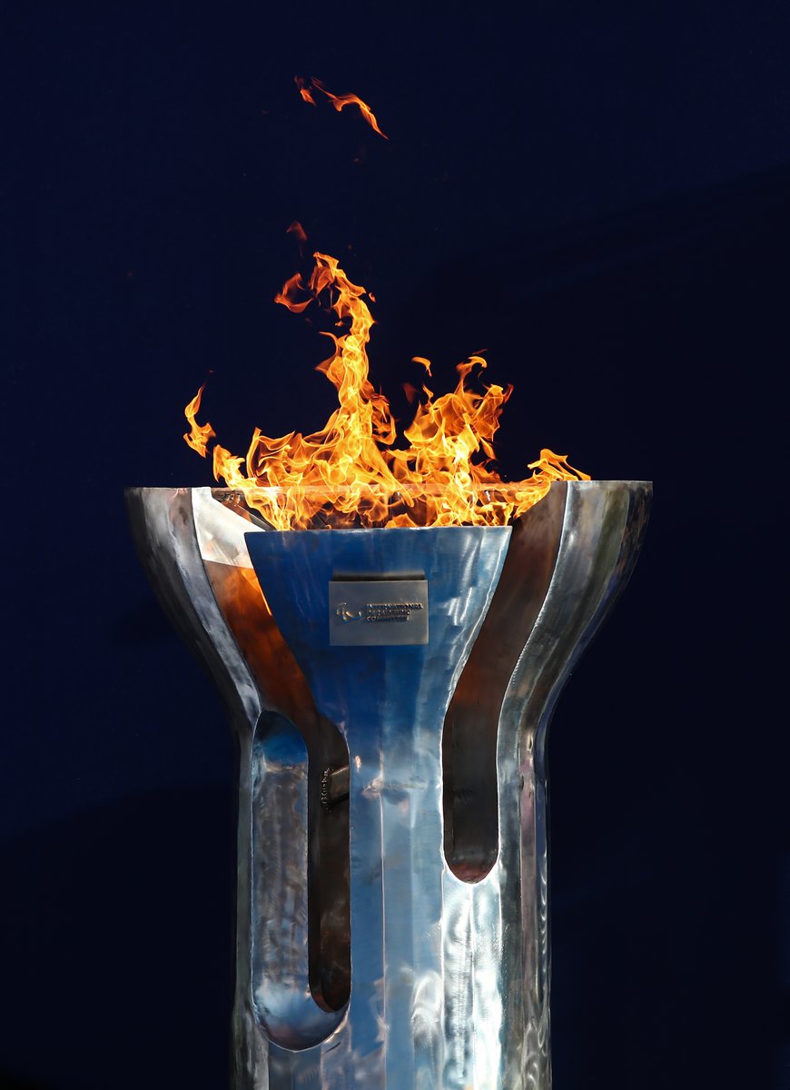 Paralympics's tweet photo. That special moment once again. 🔥

The heritage flame has been lit to mark the #Tokyo2020 #Paralympics at the @SMStadiuml, home of the Paralympic Games. 

Now we're ready to light the official Paralympic Flame at @Tokyo2020.  #ParalympicTorchRelay #ShareYourLight https://t.co/rLof7P9mhb