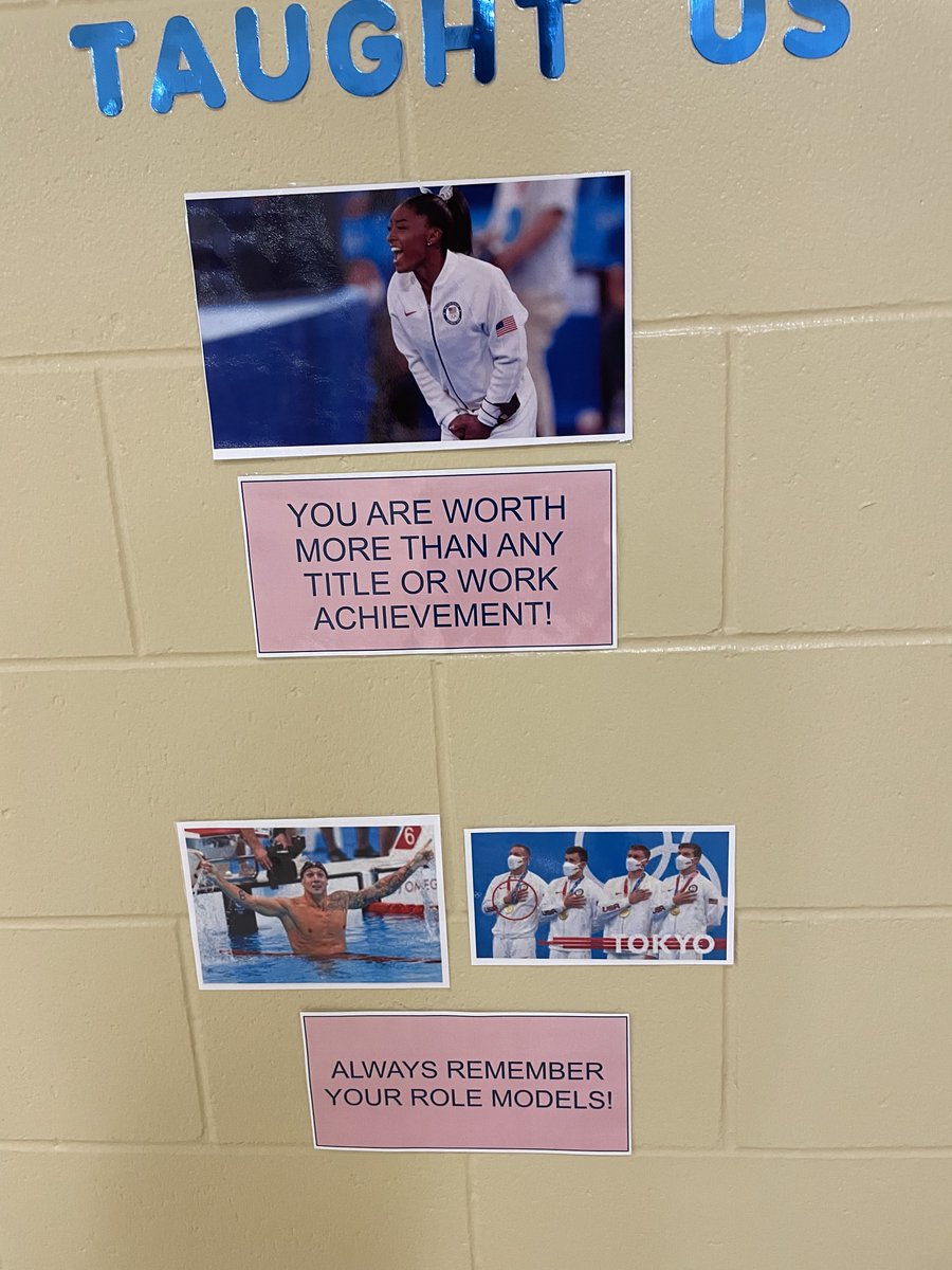 gymnutt23's tweet photo. Shout out to @MarthaBrookLDN for my bulletin board idea! I added 2 more to it! We are so excited that this will be an Olympic fun filled year! Para Olympics next ✌🏽#olympiclifelessons #YetiMindset #elemphysed #IcantdoitYET #USA https://t.co/1c0aPv9O4T