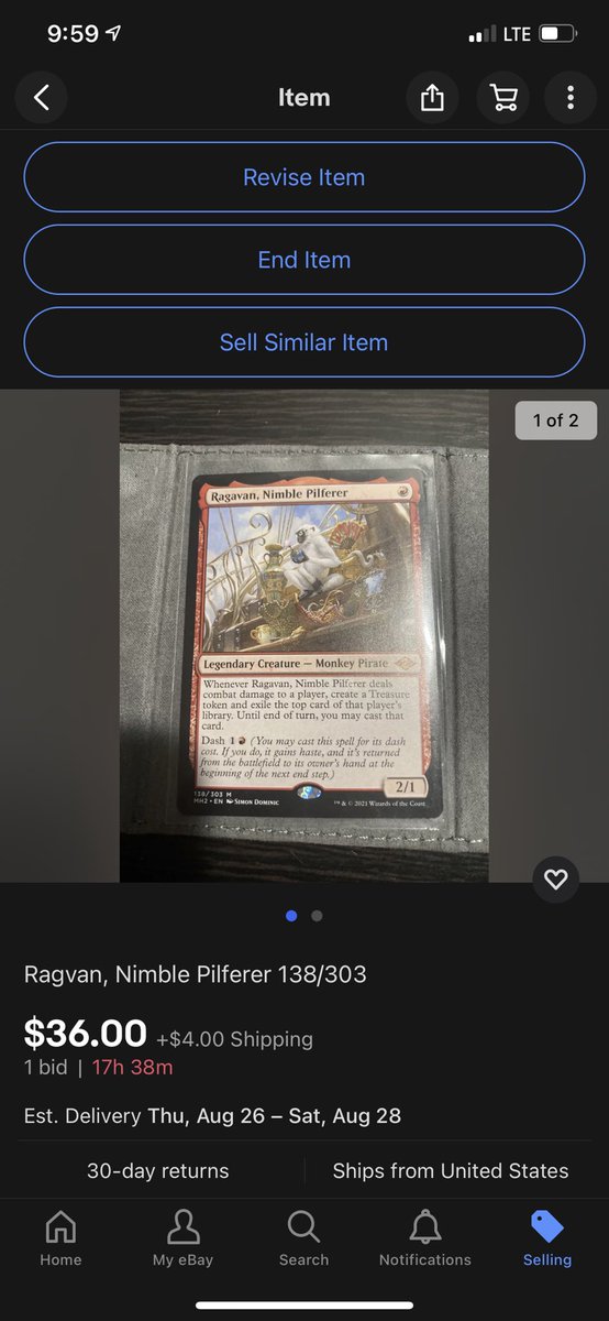 TrApSpOtGaMeS's tweet photo. Still only 1 bid low price RN ends tomorrow https://t.co/U8bPTWcHlw #ebay #cardman #MTG https://t.co/ktm4TvfDUa