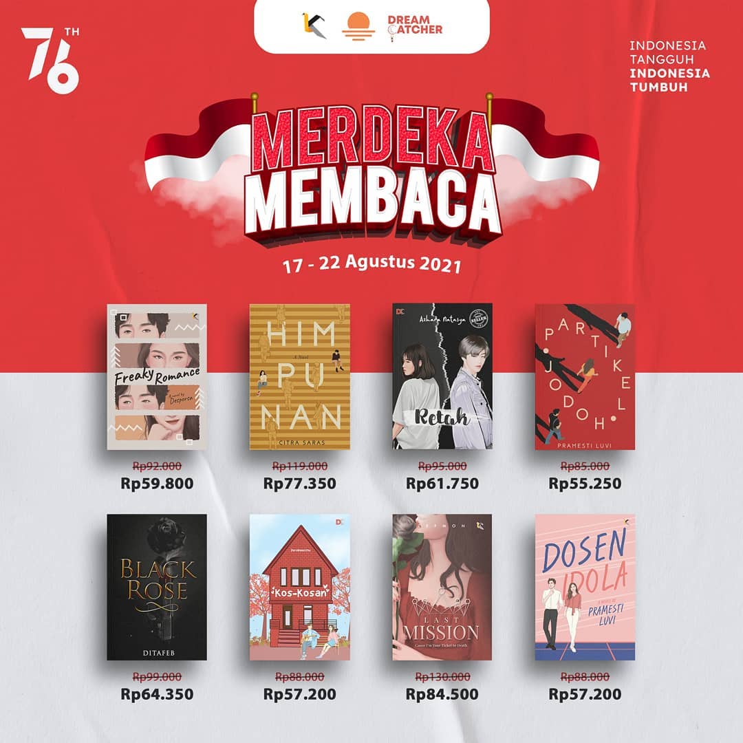 YourSunsetRoad's tweet photo. This is reminder for you untuk Program "Merdeka Membaca" dari Sunset Road tinggal 2 hari lagi sampai 22 Agustus 2021 !!! 
Yuk jangan lewatin kesempatan ini and go grab your favorite one right now! ✨ https://t.co/kwFdJnSKY0