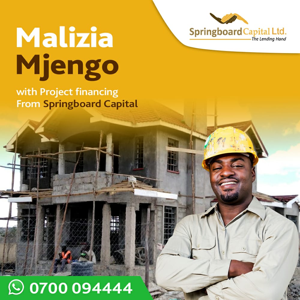 Everyone dreams of owning a Big Home and a Mercedes Benz. Sometimes You may run out of capital when working on your projects. @springboardke will meet your needs and give capital to do or finish your projects. #ProjectFinancing #TheLendinghand

Get Funds: bit.ly/Tw3lbLioU